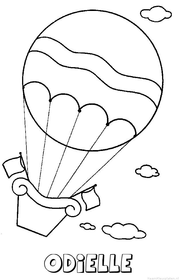 Odielle luchtballon kleurplaat