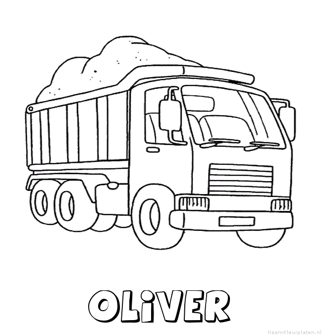 Oliver vrachtwagen kleurplaat