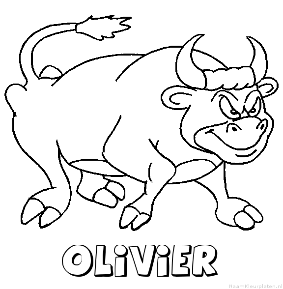 Olivier stier kleurplaat