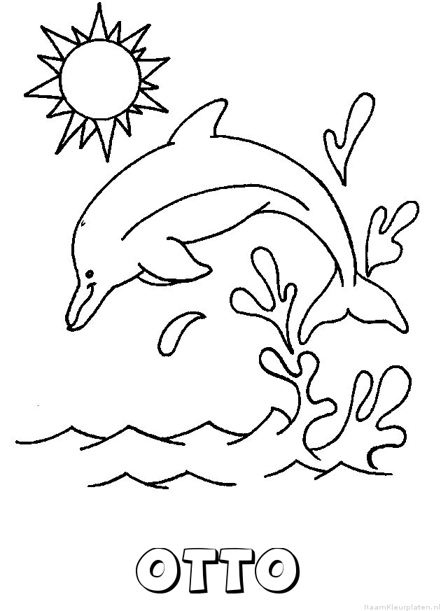 Otto dolfijn kleurplaat