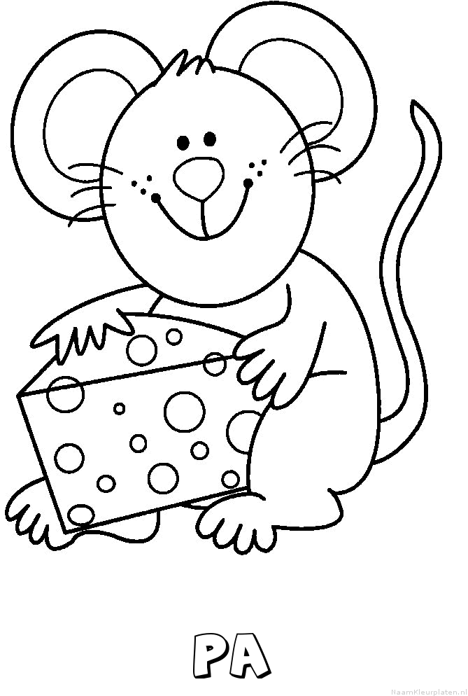 Pa muis kaas kleurplaat