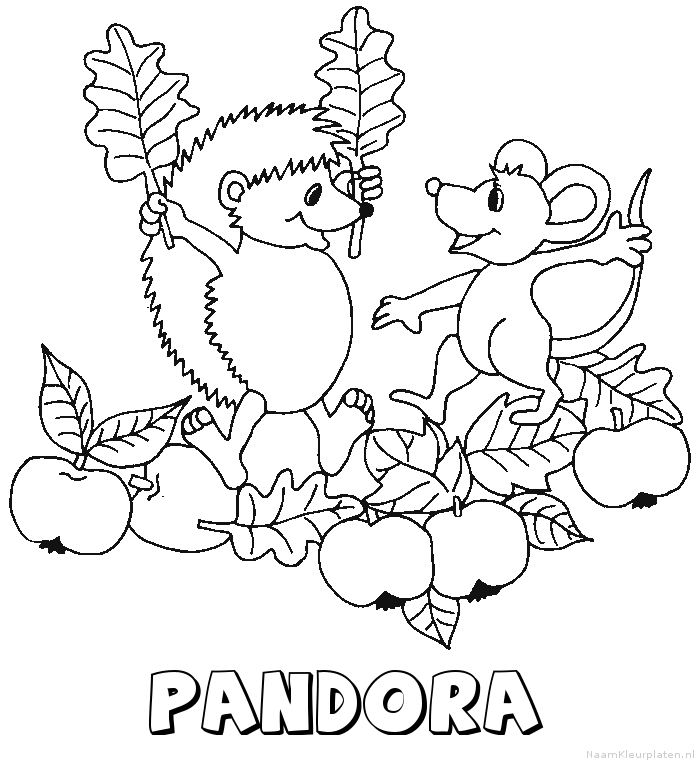 Pandora egel kleurplaat