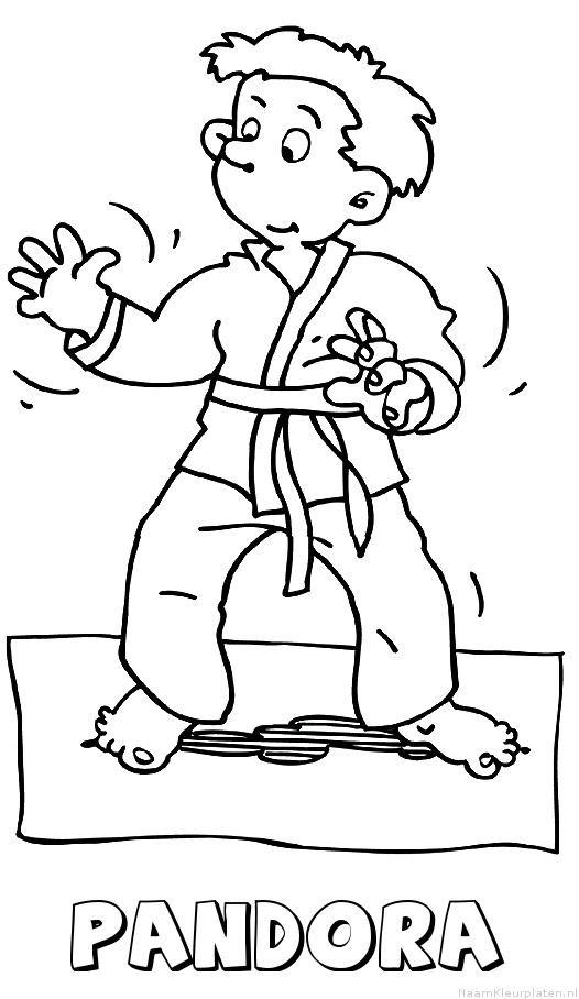 Pandora judo kleurplaat