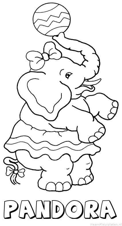 Pandora olifant kleurplaat