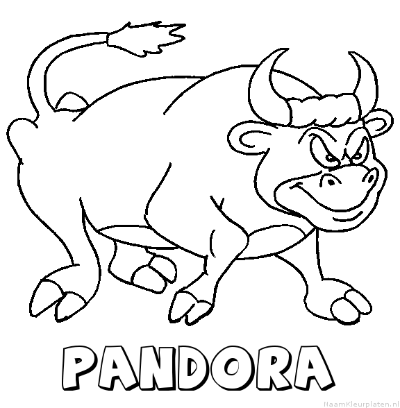 Pandora stier kleurplaat
