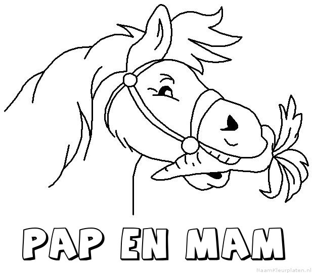 Pap en mam paard van sinterklaas kleurplaat
