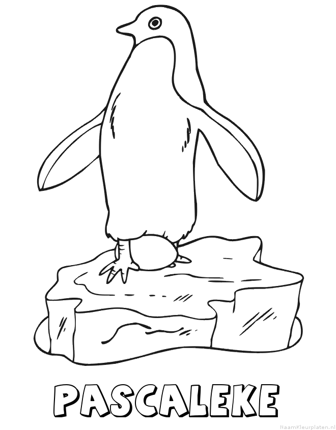 Pascaleke pinguin kleurplaat