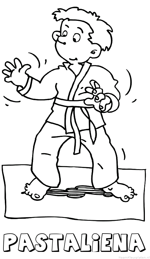 Pastaliena judo kleurplaat