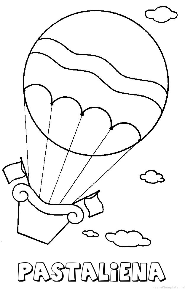 Pastaliena luchtballon kleurplaat
