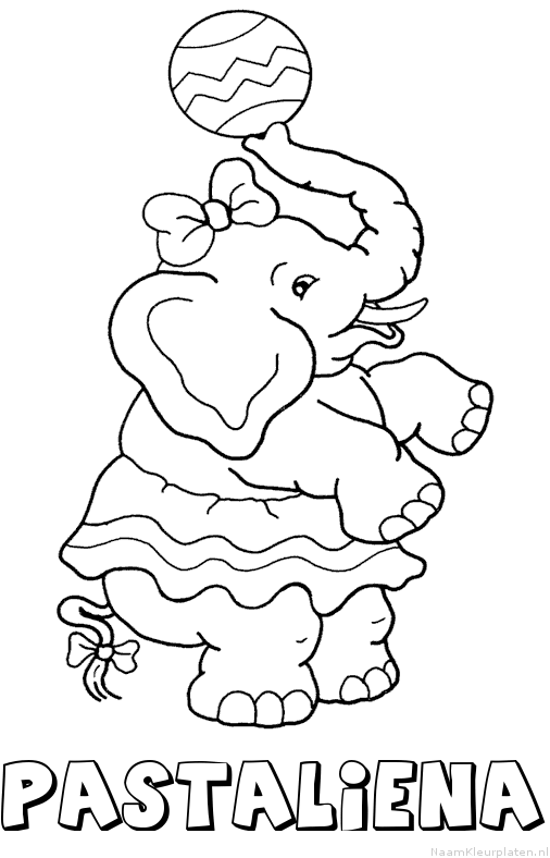 Pastaliena olifant kleurplaat