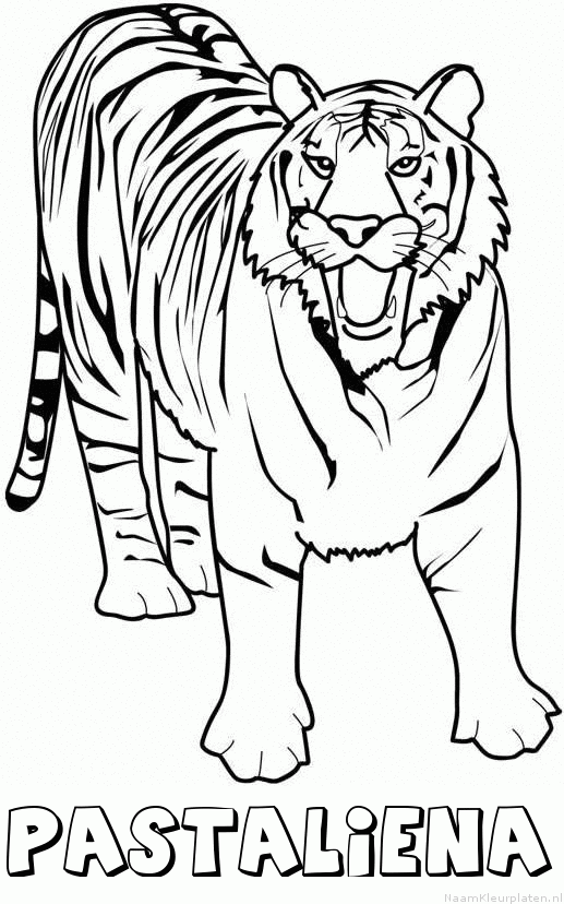 Pastaliena tijger 2 kleurplaat