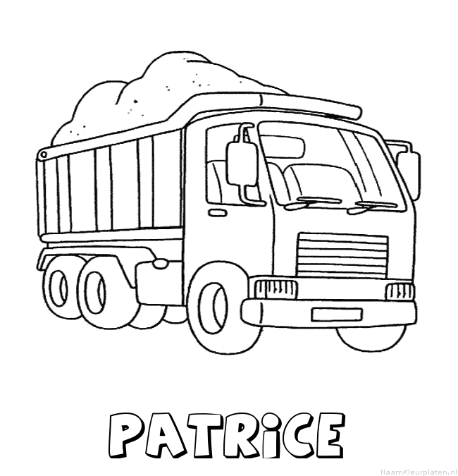 Patrice vrachtwagen kleurplaat
