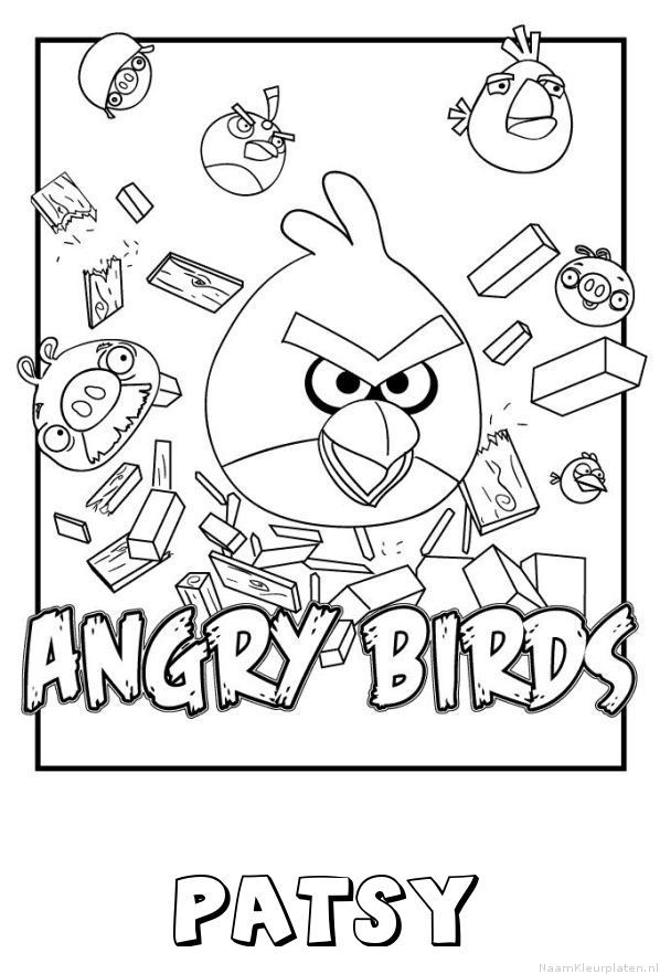Patsy angry birds kleurplaat