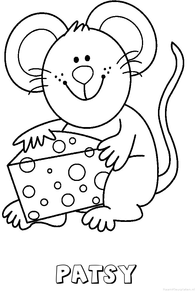 Patsy muis kaas kleurplaat