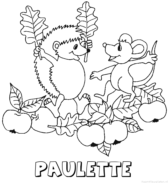 Paulette egel kleurplaat