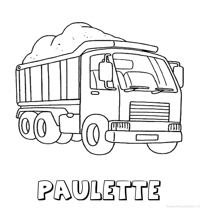 Paulette vrachtwagen kleurplaat