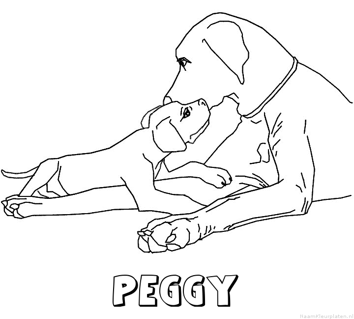 Peggy hond puppy kleurplaat