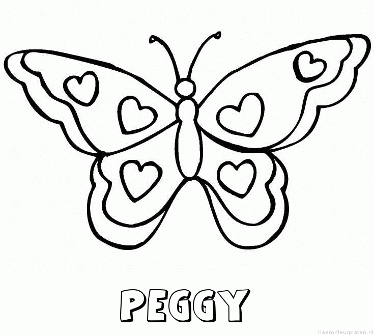 Peggy vlinder hartjes