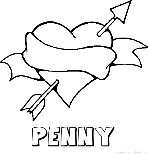Penny liefde kleurplaat