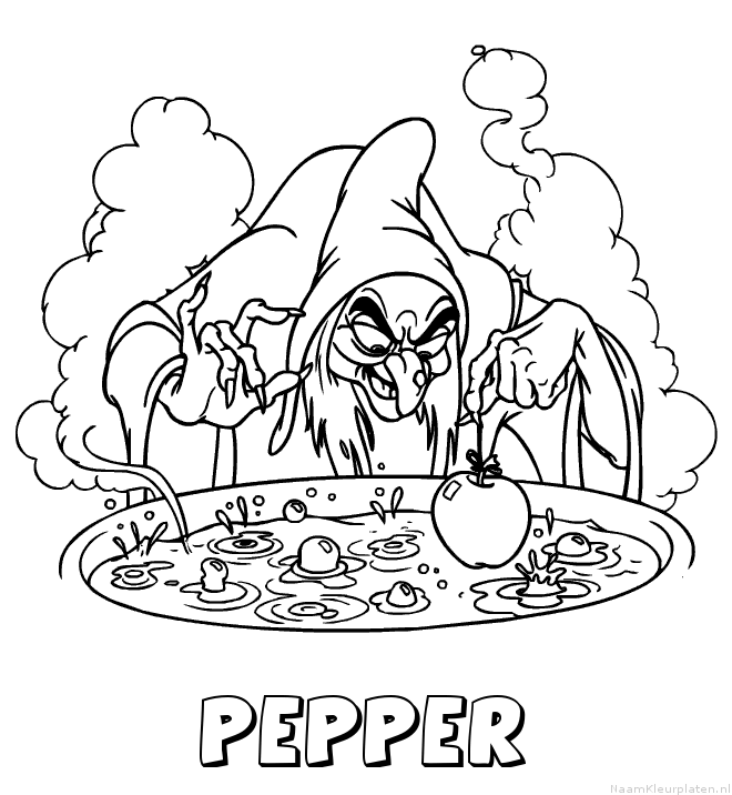 Pepper heks kleurplaat