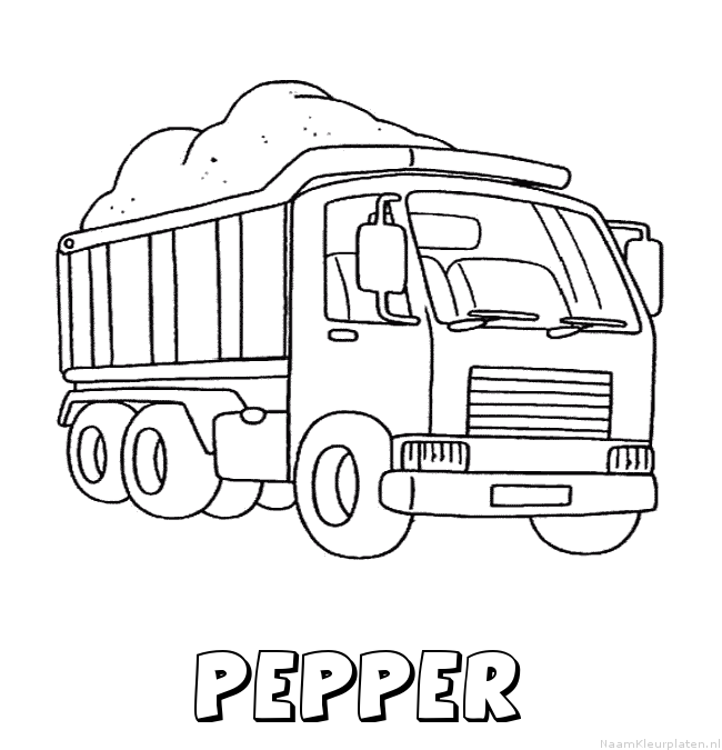 Pepper vrachtwagen kleurplaat