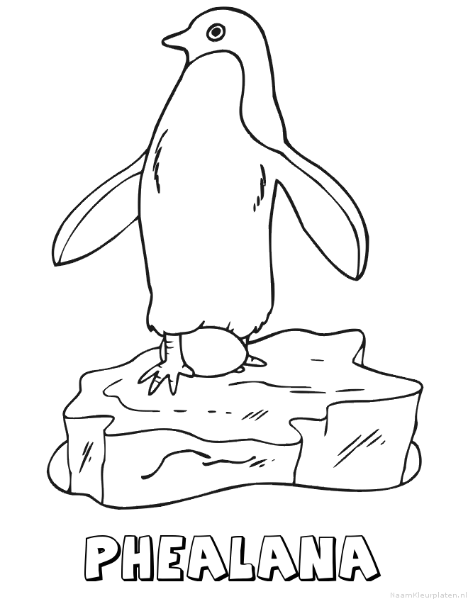 Phealana pinguin kleurplaat