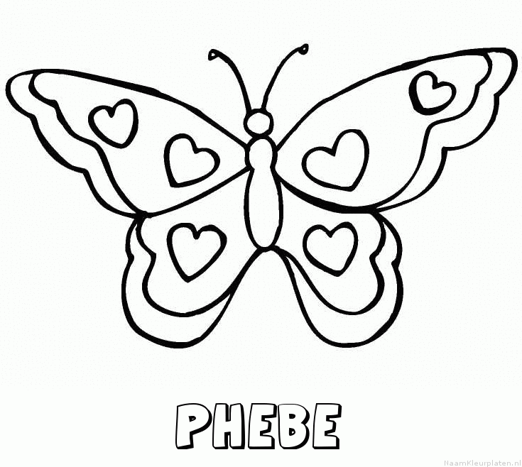 Phebe vlinder hartjes
