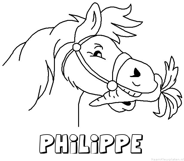 Philippe paard van sinterklaas kleurplaat