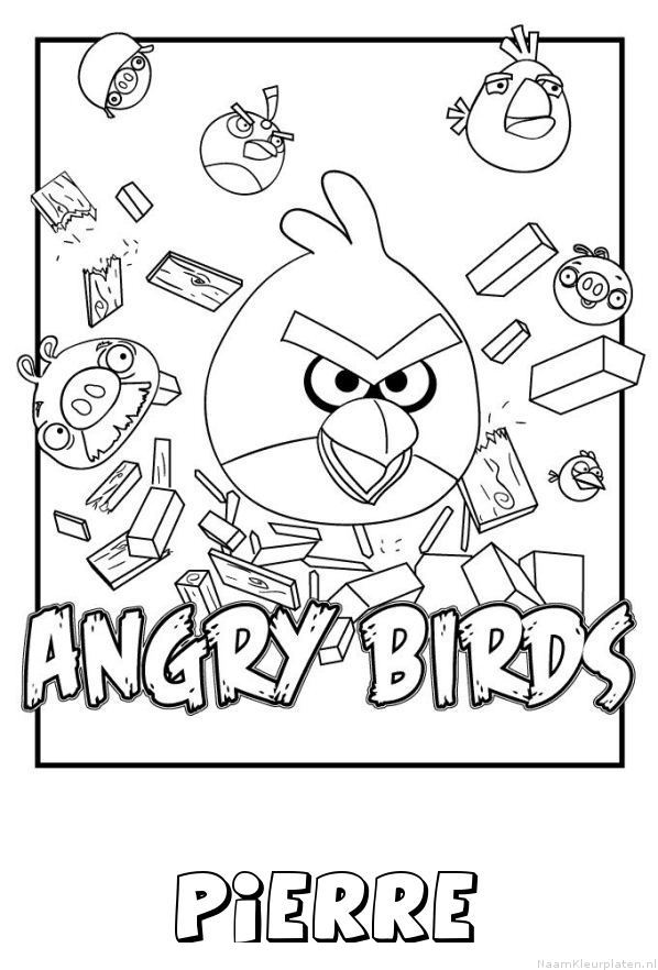 Pierre angry birds kleurplaat