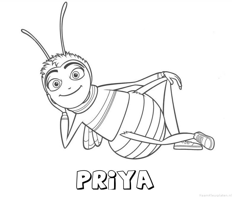 Priya bee movie kleurplaat