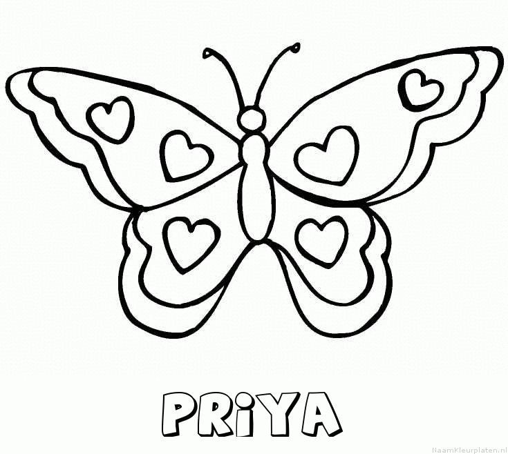 Priya vlinder hartjes