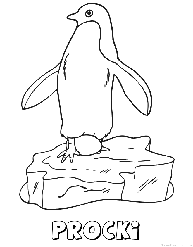 Procki pinguin kleurplaat