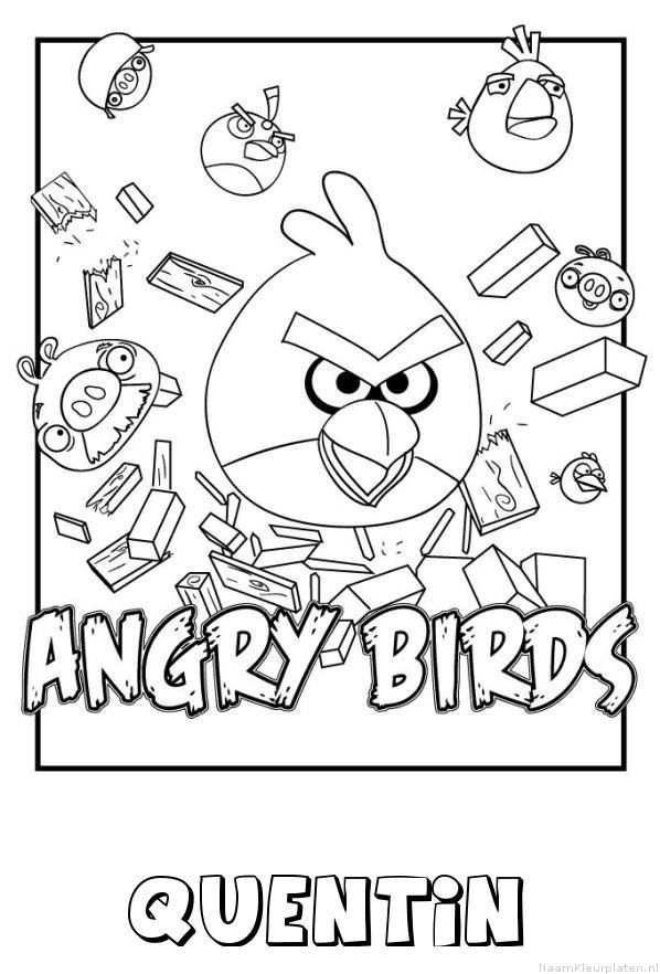 Quentin angry birds kleurplaat