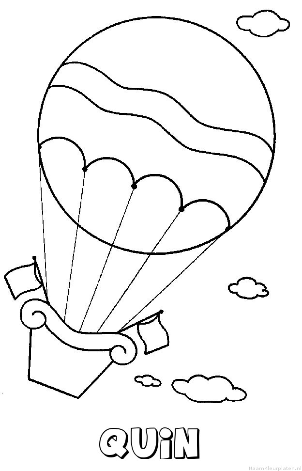 Quin luchtballon kleurplaat