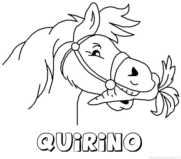 Quirino paard van sinterklaas kleurplaat