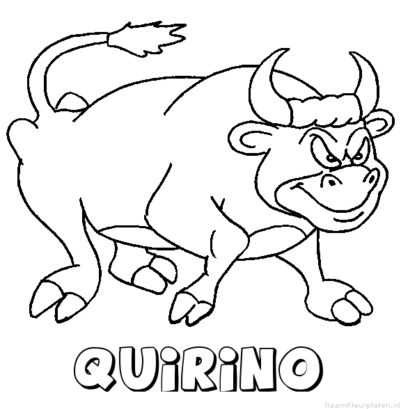 Quirino stier kleurplaat