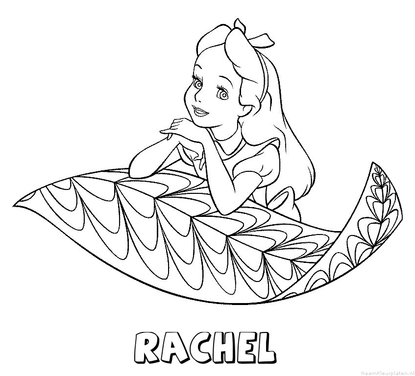 Rachel alice in wonderland kleurplaat