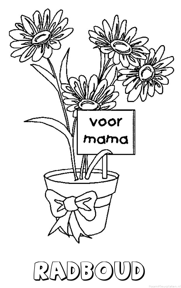 Radboud moederdag kleurplaat
