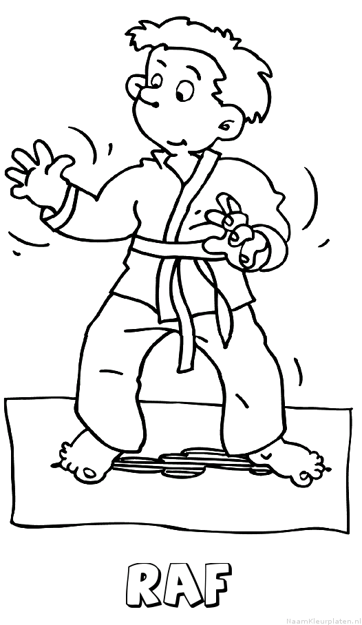 Raf judo kleurplaat