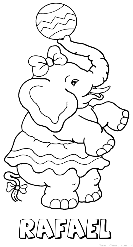 Rafael olifant kleurplaat