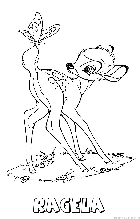 Ragela bambi kleurplaat