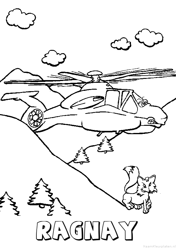 Ragnay helikopter kleurplaat