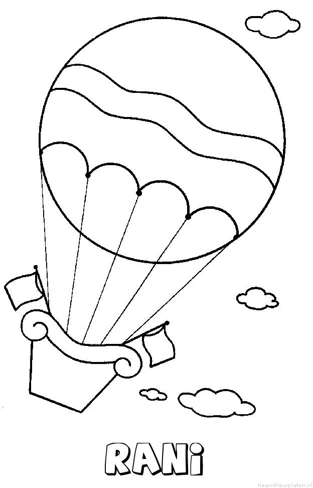 Rani luchtballon kleurplaat