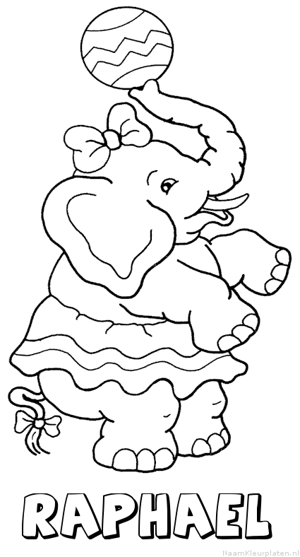 Raphael olifant kleurplaat