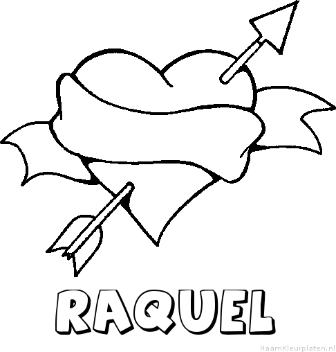 Raquel liefde kleurplaat