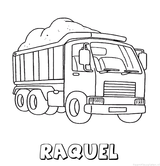 Raquel vrachtwagen kleurplaat