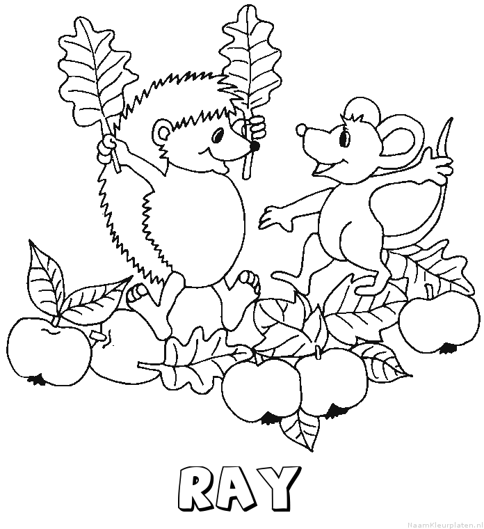 Ray egel kleurplaat