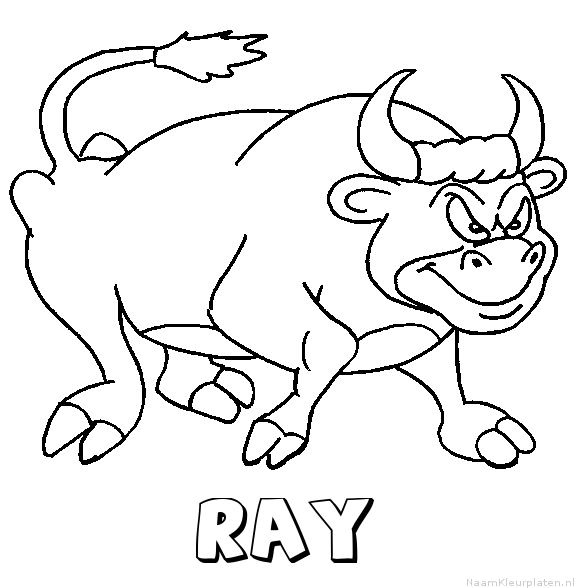 Ray stier kleurplaat