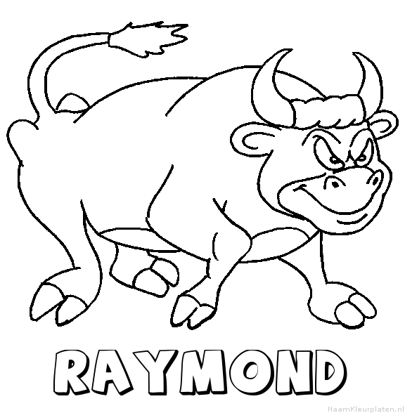 Raymond stier kleurplaat