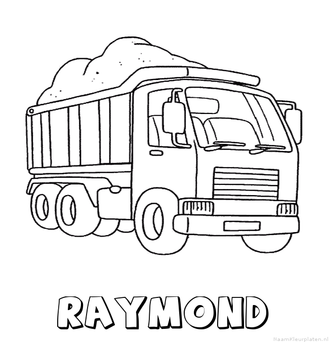 Raymond vrachtwagen kleurplaat